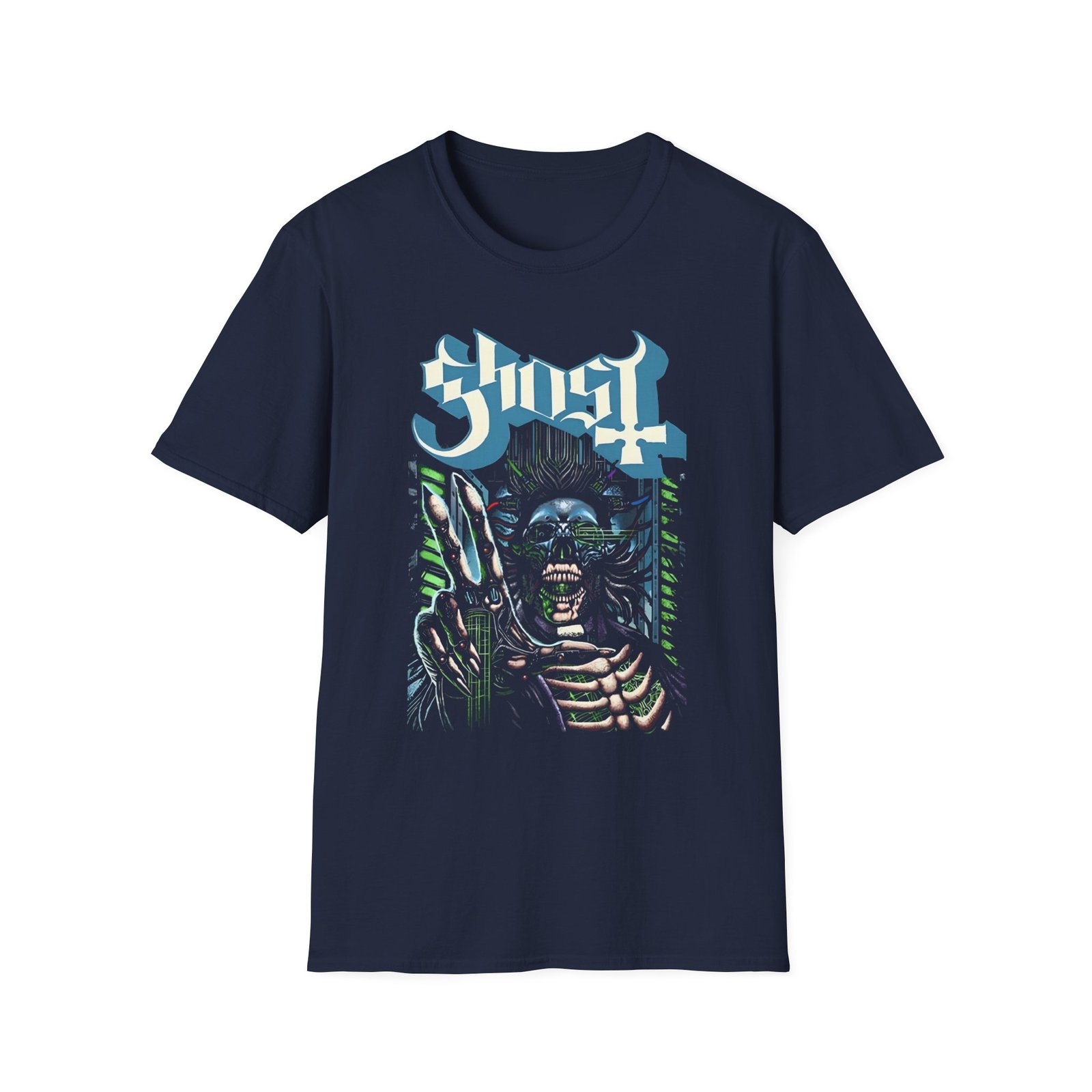 Ghost Band Cyborg Unisex Softstyle T-Shirt