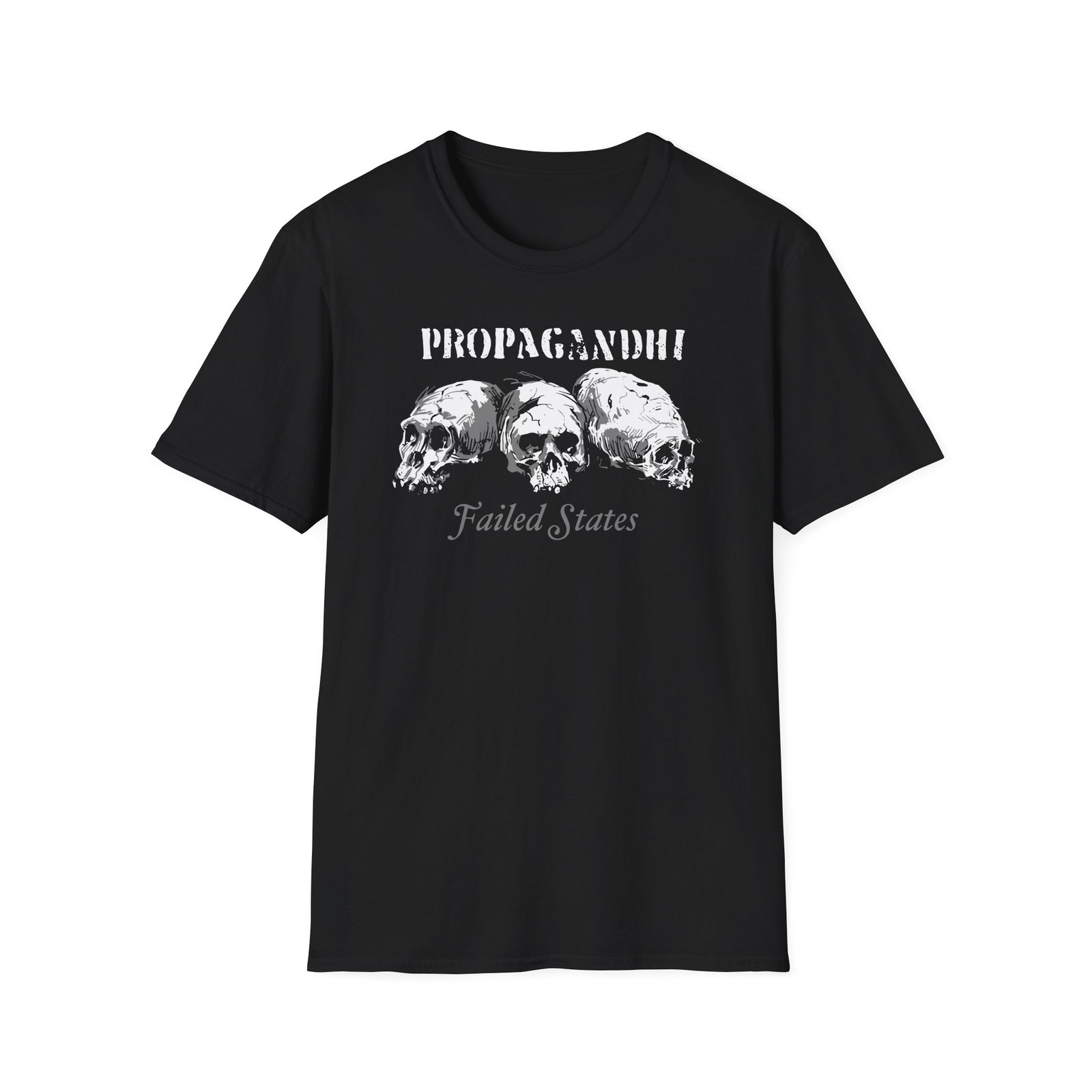 Propagandhi Failed States Skulls Unisex Softstyle T-Shirt