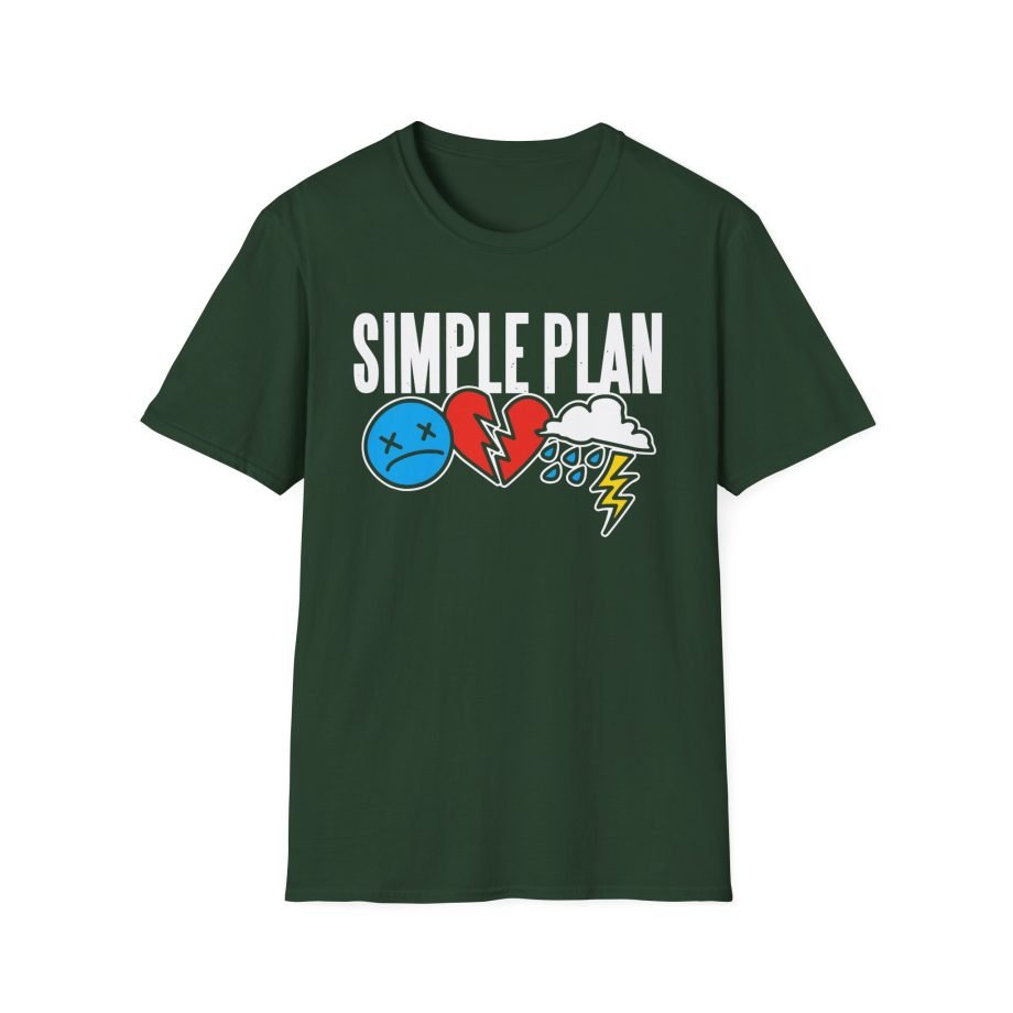 Simple Plan 3 Icons Logo Unisex Softstyle T-Shirt