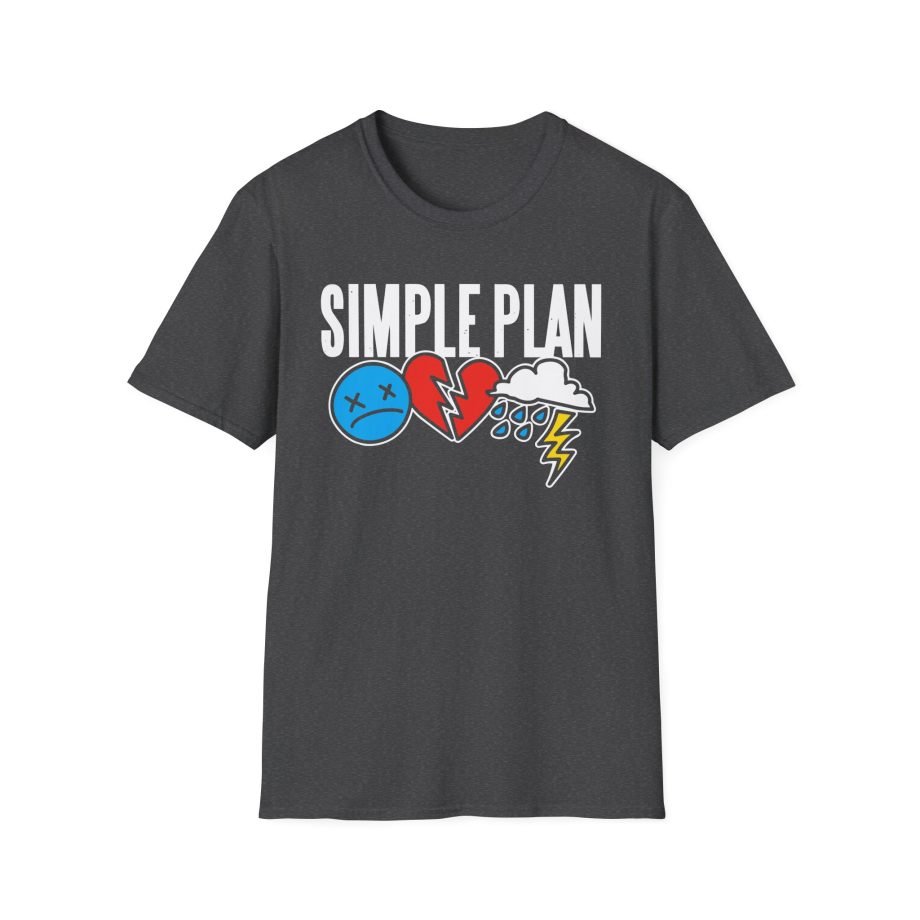 Simple Plan 3 Icons Logo Unisex Softstyle T-Shirt