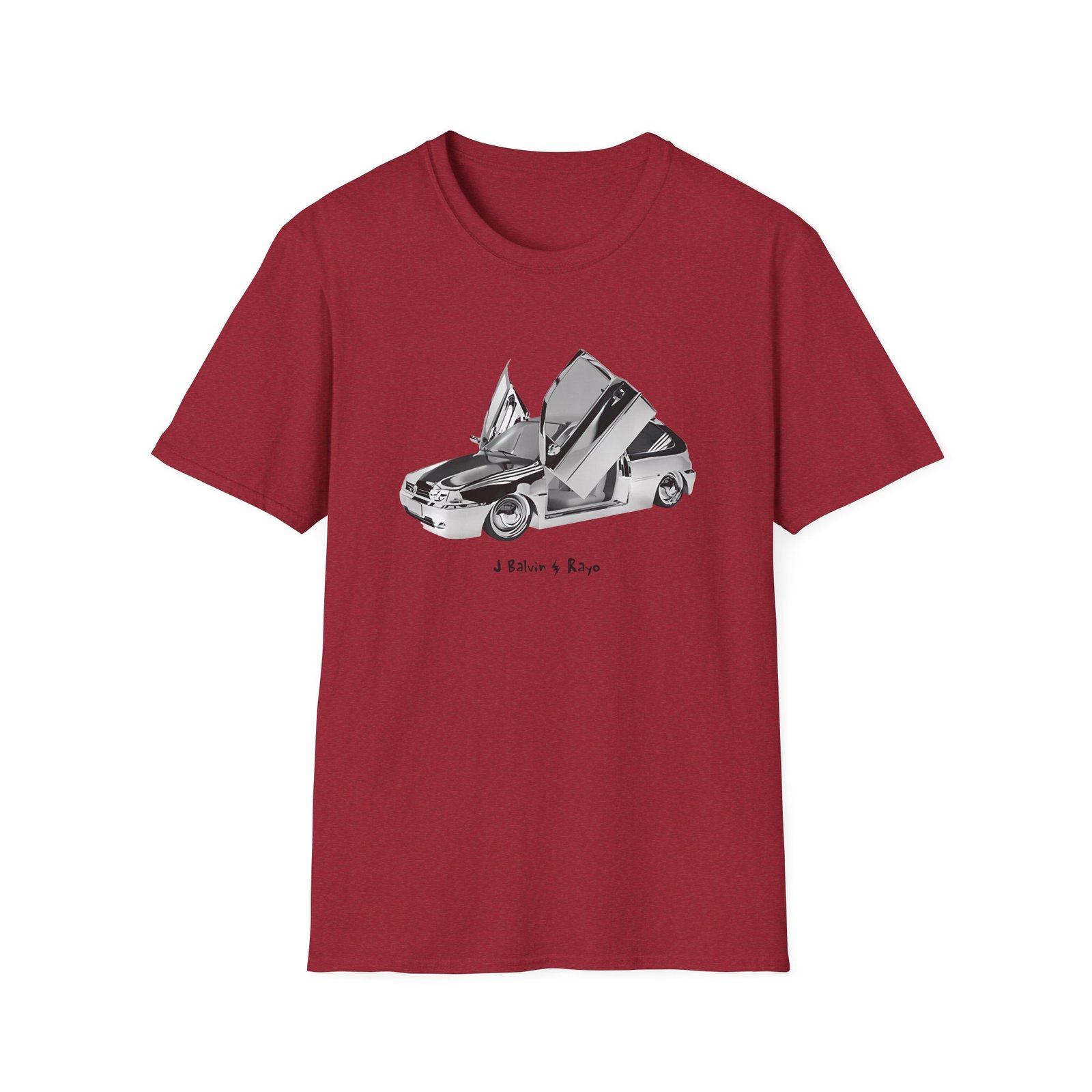 J Balvin Rayo Silver Car Unisex Softstyle T-Shirt