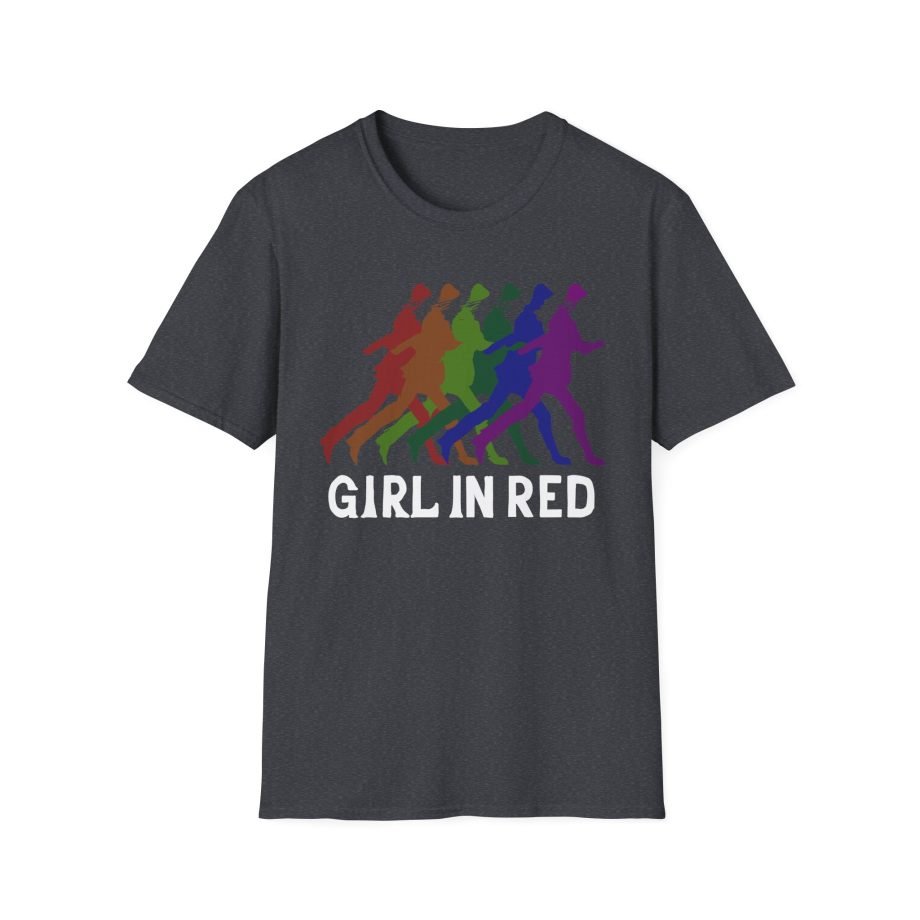 Girl in Red Rainbow Silhouette Unisex Softstyle T-Shirt