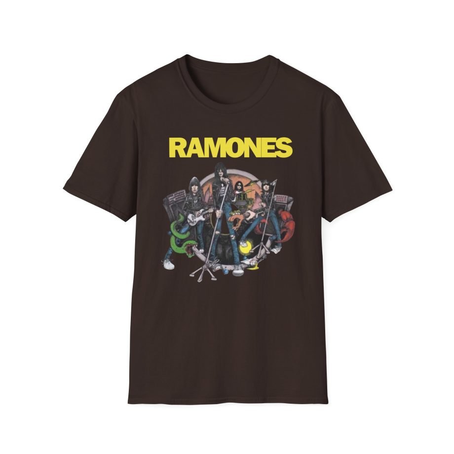 Johnny Ramone Cartoon Band Unisex Softstyle T-Shirt