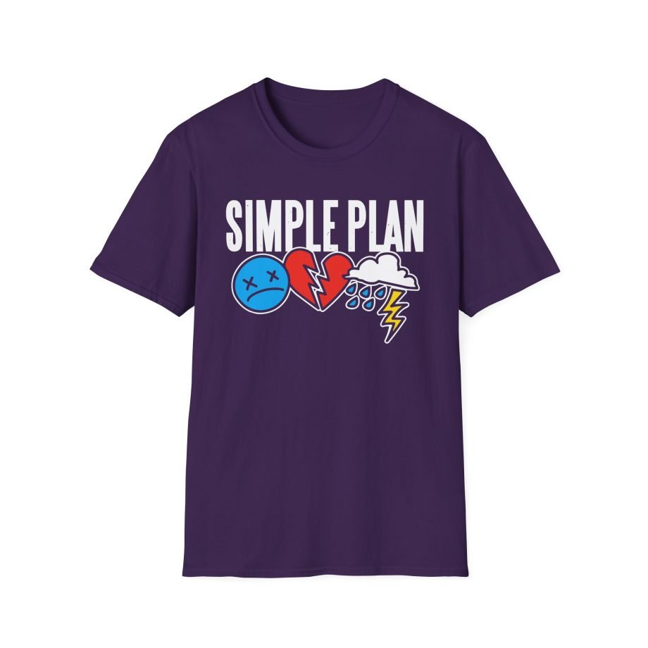 Simple Plan 3 Icons Logo Unisex Softstyle T-Shirt