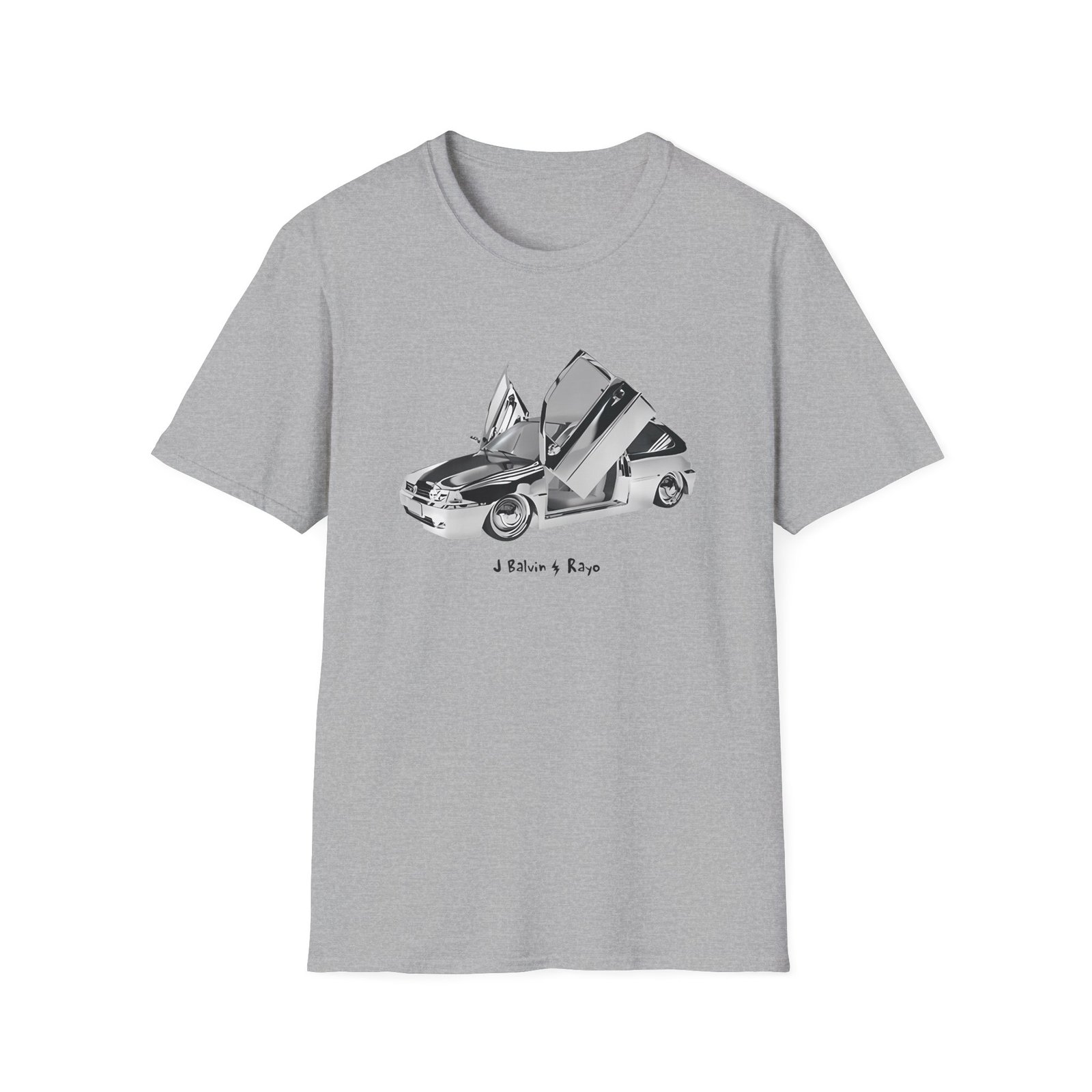 J Balvin Rayo Silver Car Unisex Softstyle T-Shirt