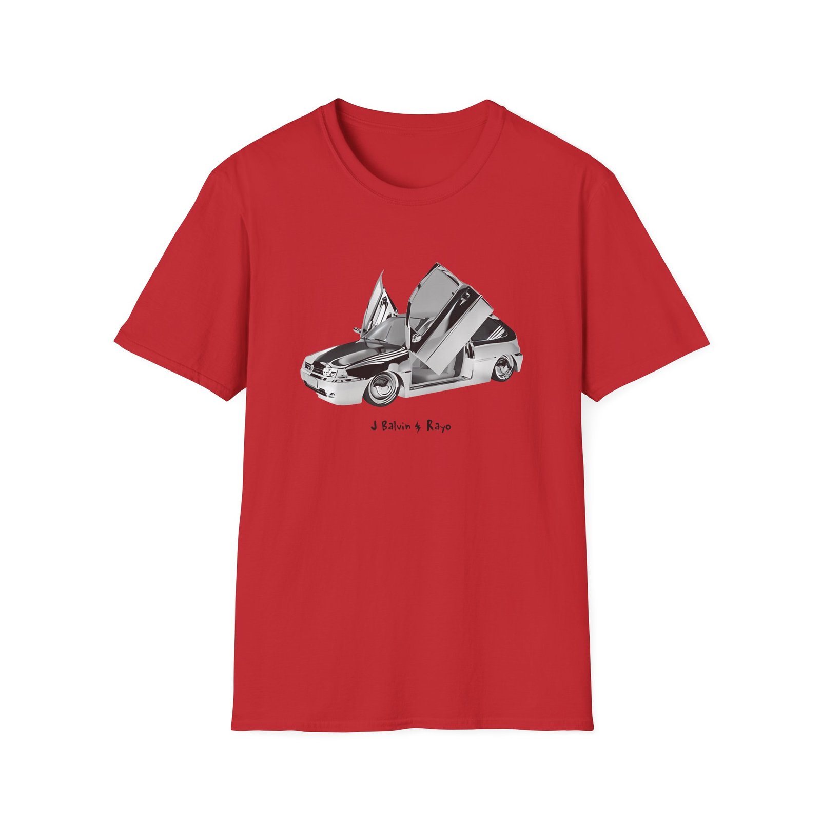 J Balvin Rayo Silver Car Unisex Softstyle T-Shirt