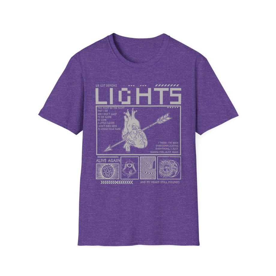 Lights Alive Again Lyric Unisex Softstyle T-Shirt