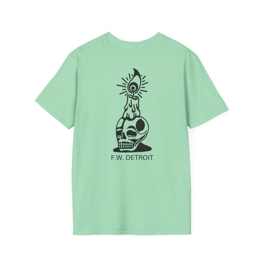 Fireworks Skull Unisex Softstyle T-Shirt
