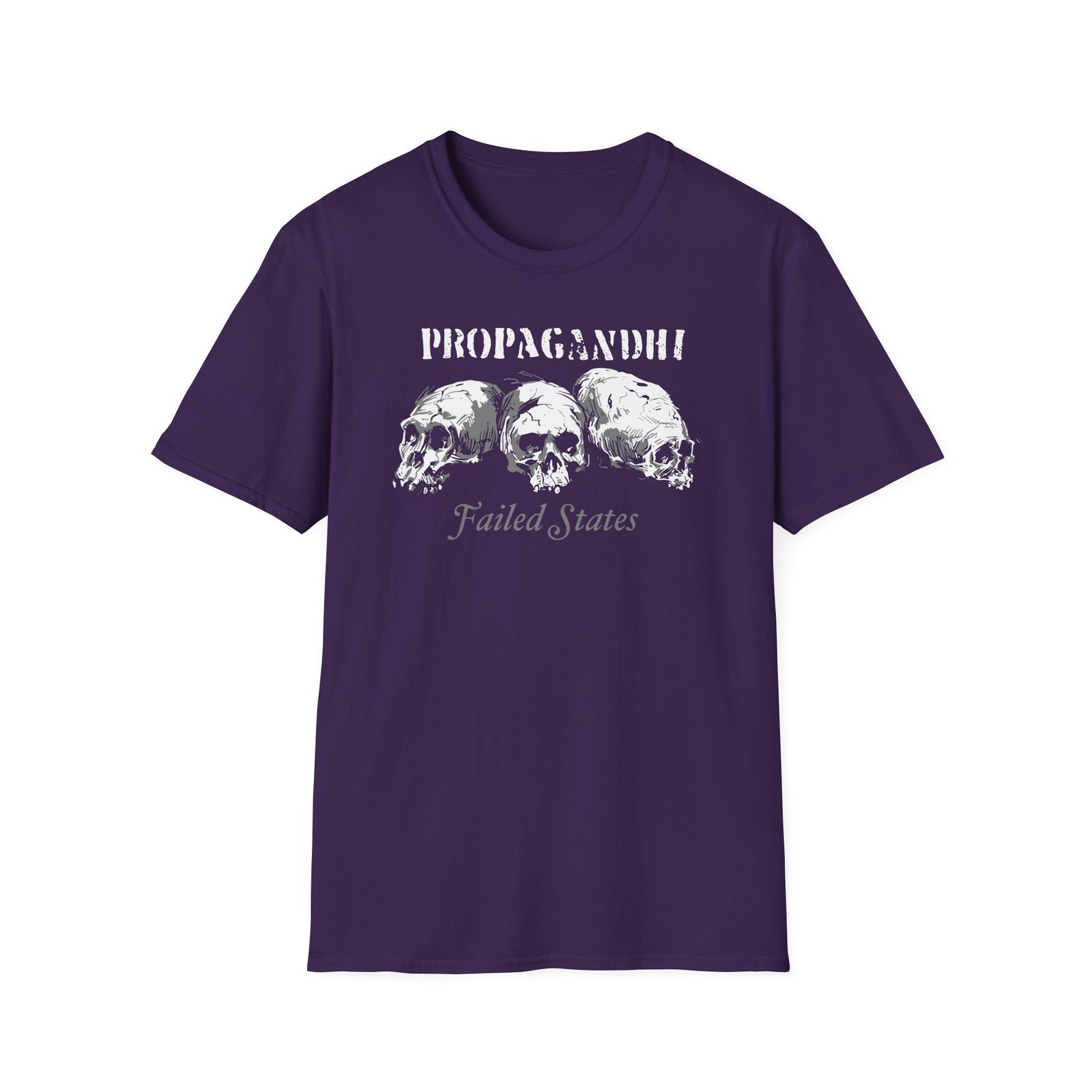 Propagandhi Failed States Skulls Unisex Softstyle T-Shirt