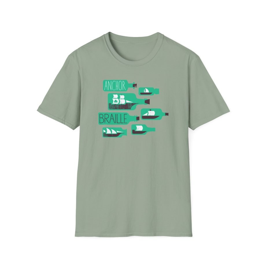 Anchor and Braille Ships Bottles Unisex Softstyle T-Shirt