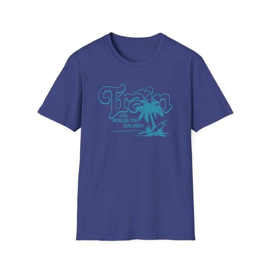 Train Sail Across the Sun 2025 Palm Tree unisex softstyle t-shirt