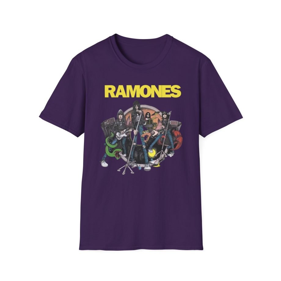 Johnny Ramone Cartoon Band Unisex Softstyle T-Shirt