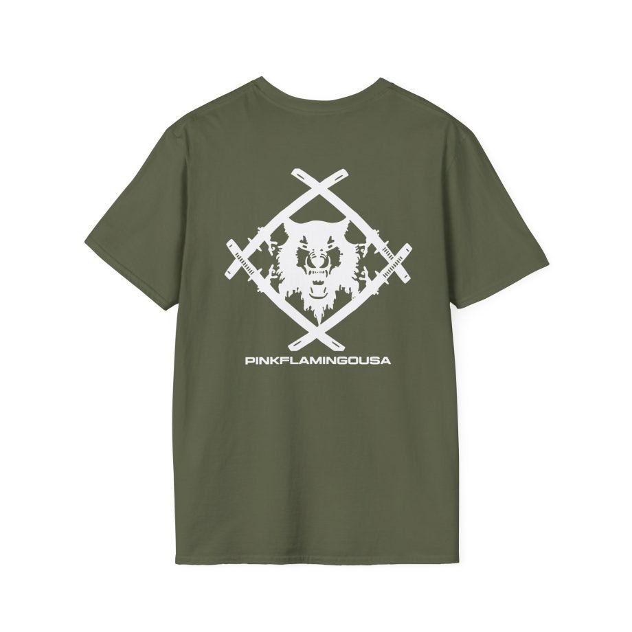 Xavier Wulf Pinkflamingousa unisex softstyle t-shirt