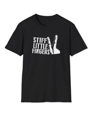 Stiff Little Fingers Stencil Fingers Unisex Softstyle T-Shirt