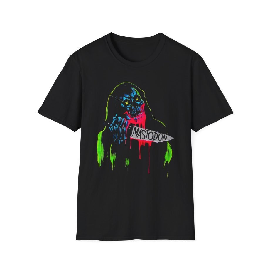 Mastodon Artist Series Cjk Neon Knife Skull Reaper Unisex Softstyle T-Shirt