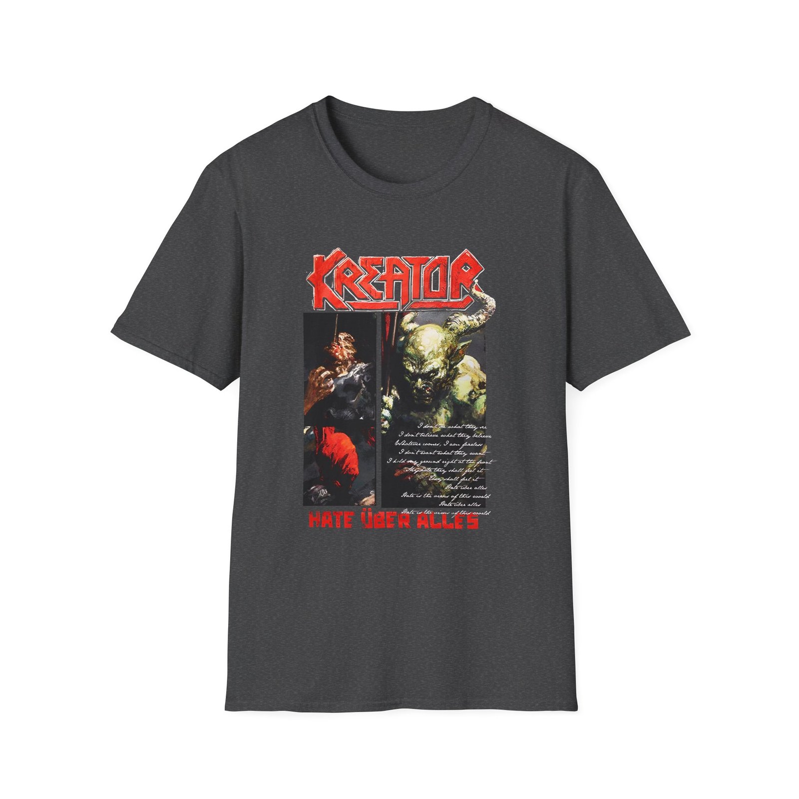 Kreator Hate Über Alles Art Unisex Softstyle T-Shirt