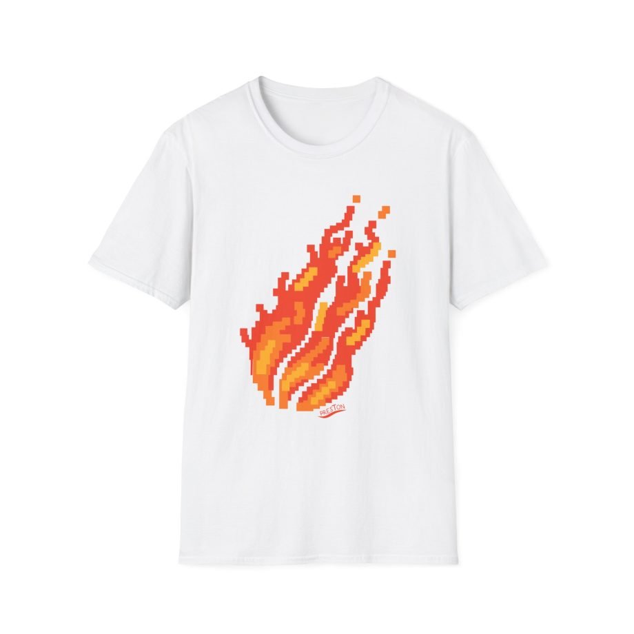 Preston Pixel Flame Unisex Softstyle T-Shirt