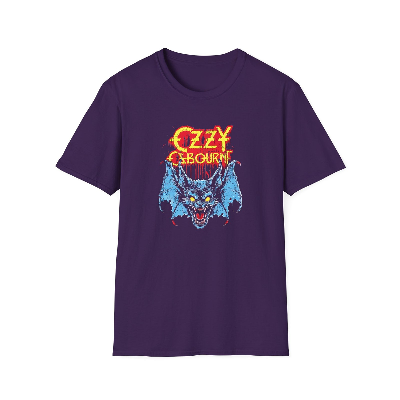 Ozzy Osbourne Glowing Eyes Bat Unisex Softstyle T-Shirt