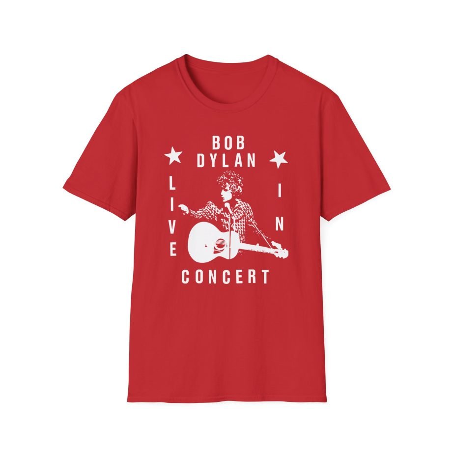 Bob Dylan Live In Concert Unisex Softstyle T-Shirt