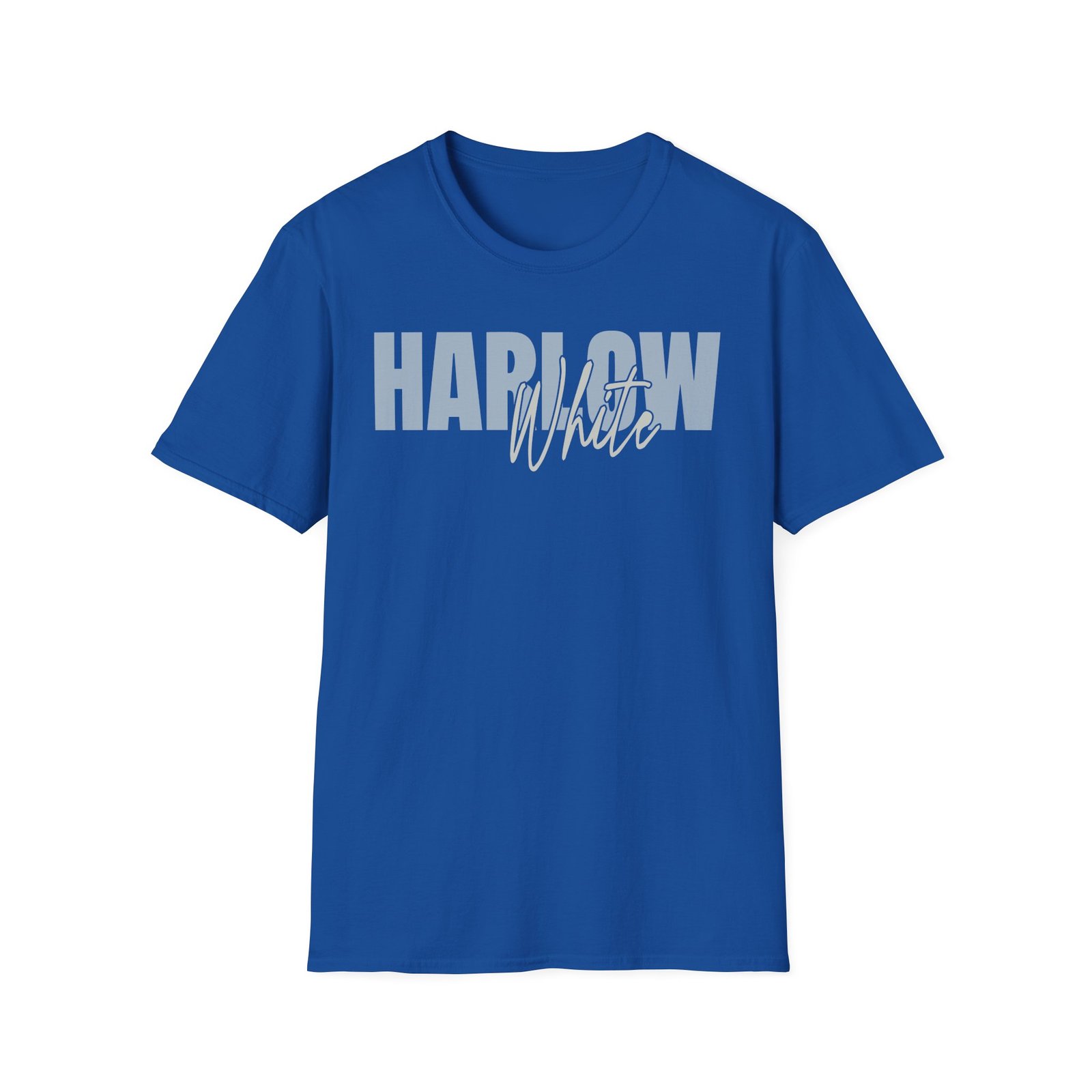 Harlow and Popcorn White Unisex Softstyle T-Shirt