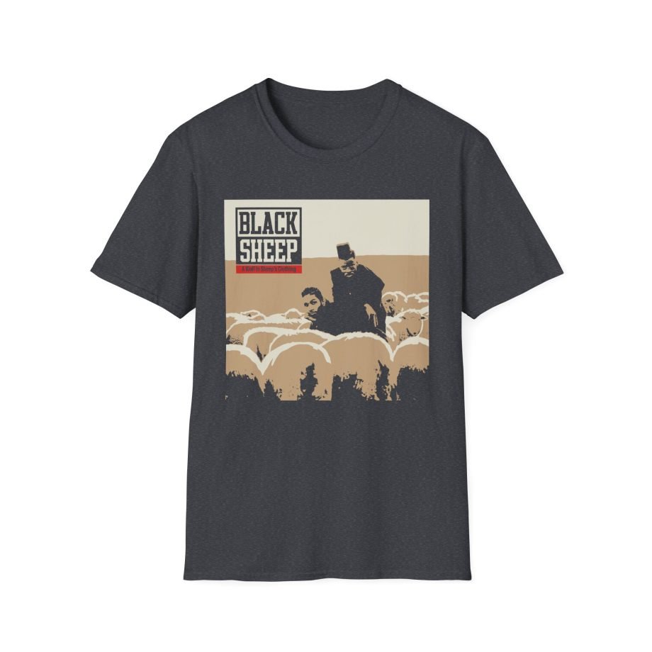Black Sheep wolf Unisex Softstyle T-Shirt