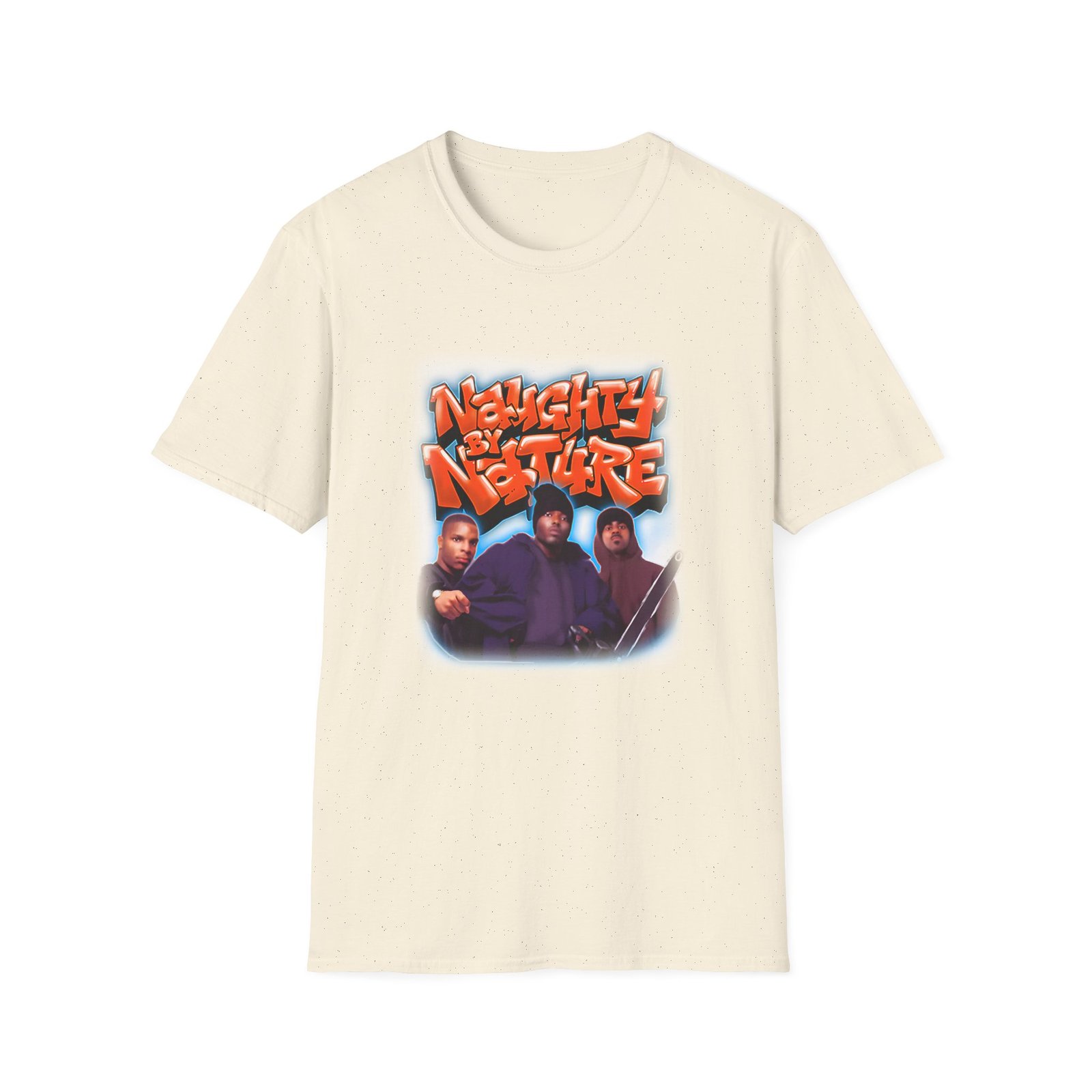 Naughty by Nature Airbrush Graffiti Unisex Softstyle T-Shirt