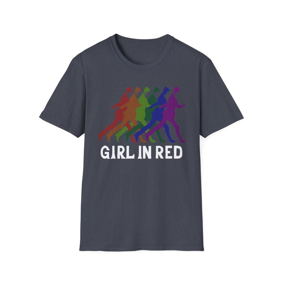 Girl in Red Rainbow Silhouette Unisex Softstyle T-Shirt