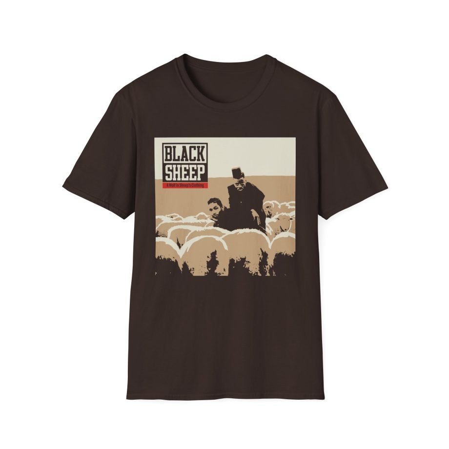 Black Sheep wolf Unisex Softstyle T-Shirt