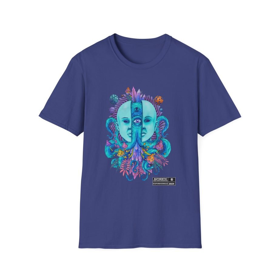 Deep Dark Dangerous Split Face Unisex Softstyle T-Shirt