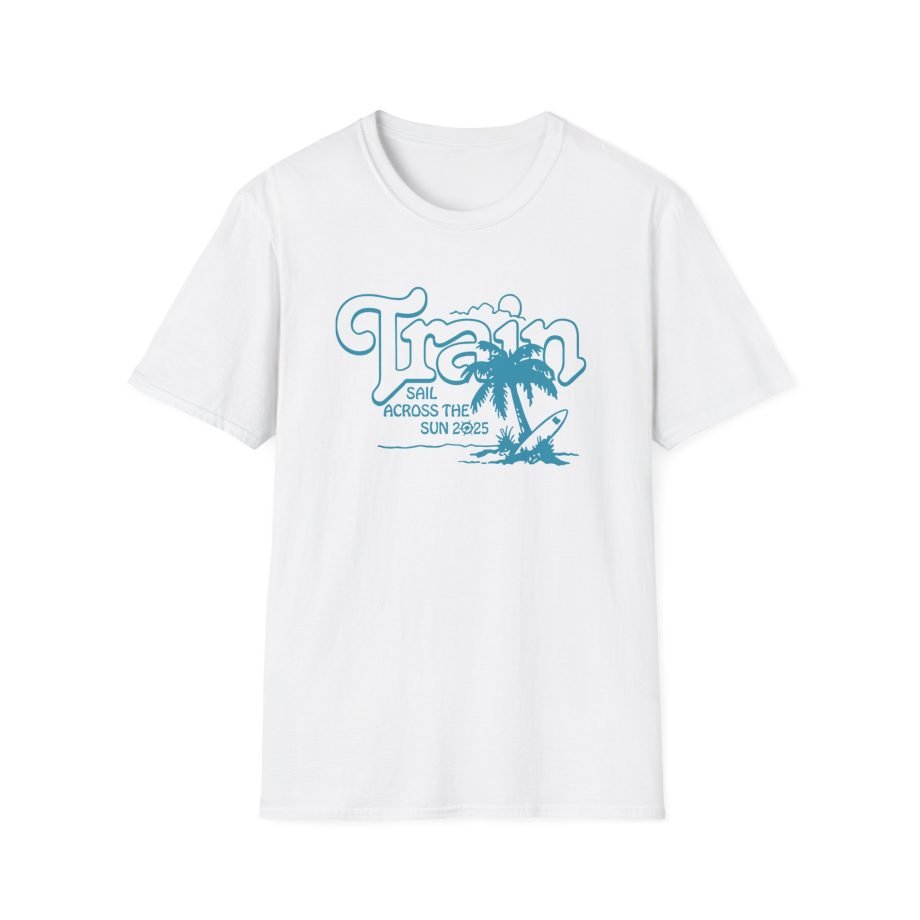 Train Sail Across the Sun 2025 Palm Tree unisex softstyle t-shirt