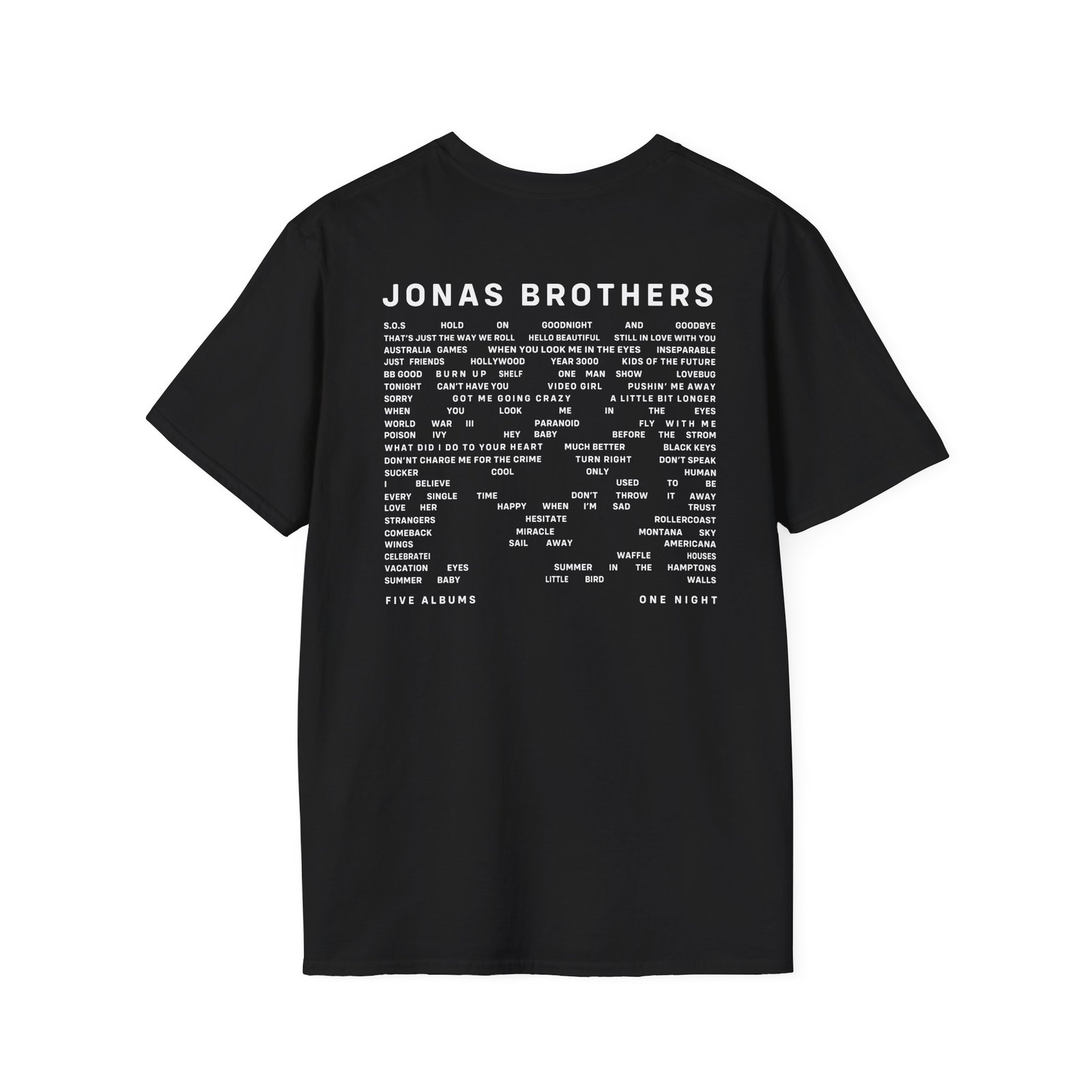 Jonas Brothers Tracklist Unisex Softstyle T-Shirt
