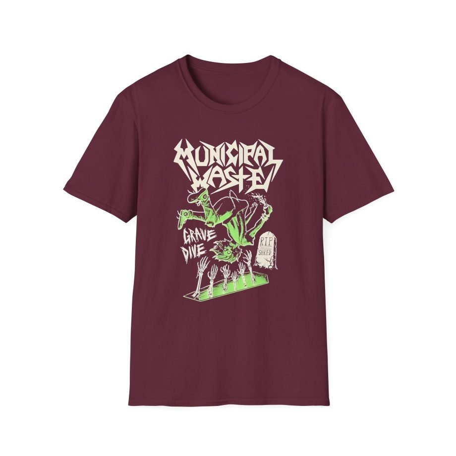 Municipal Waste Glow Grave Dive Unisex Softstyle T-Shirt