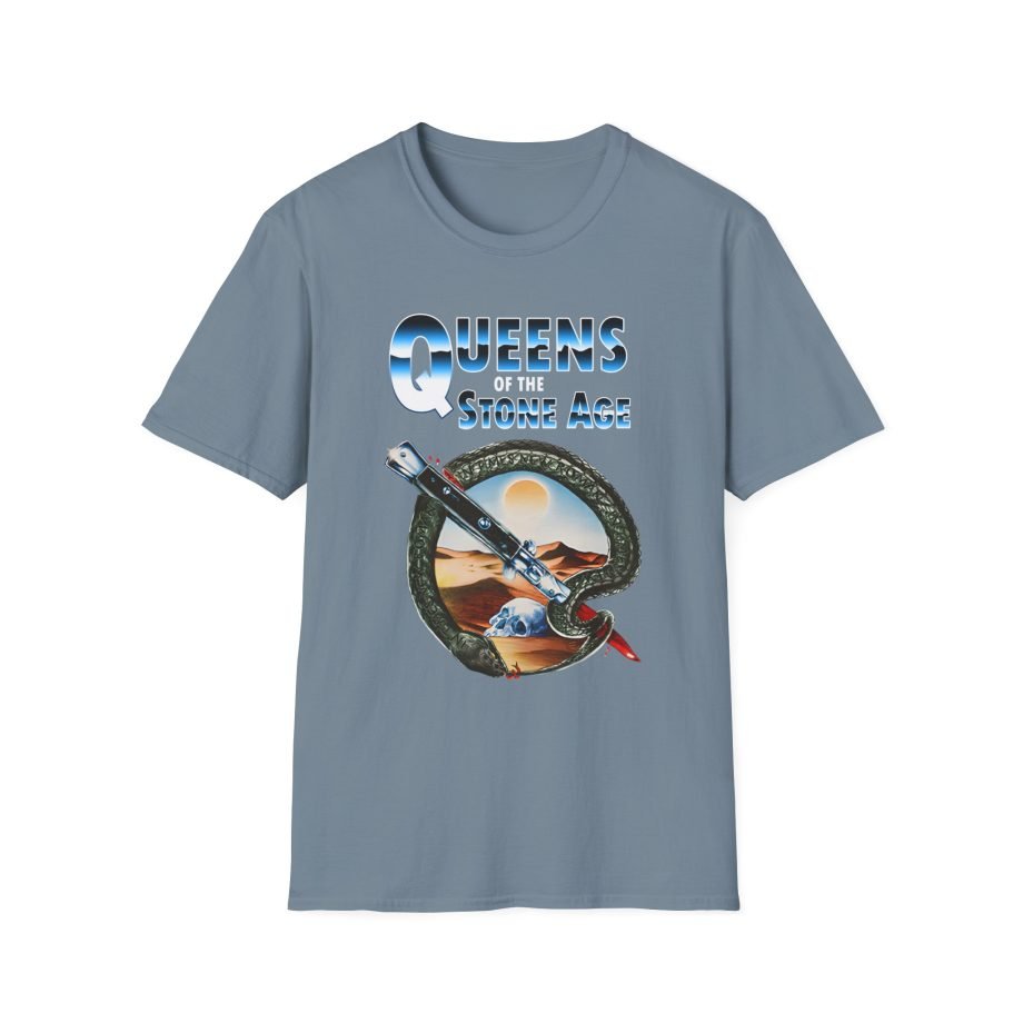 Queens of the Stone Age Qotsa Desert Skull Unisex Softstyle T-Shirt