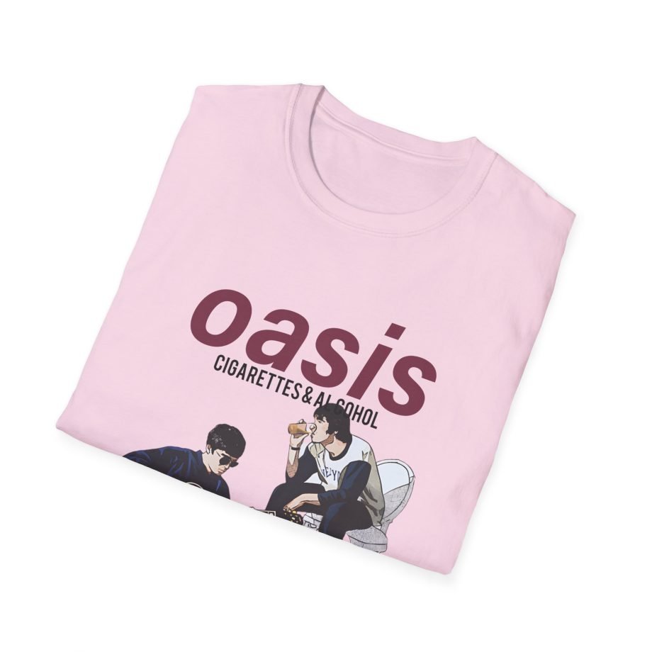 Oasis Cigarettes and Alcohol Illustration Unisex Softstyle T-Shirt