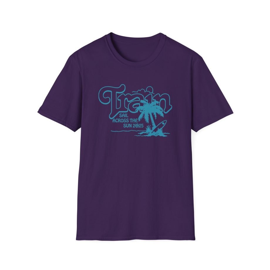 Train Sail Across the Sun 2025 Palm Tree unisex softstyle t-shirt