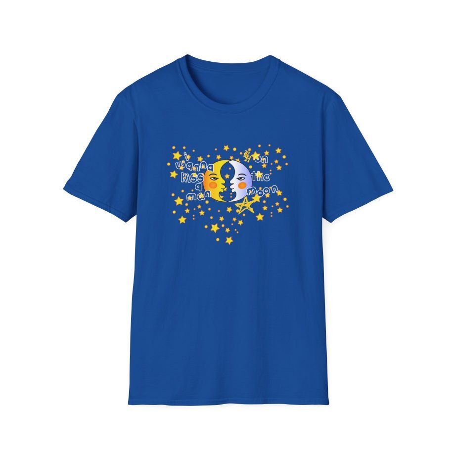 B I Wanna Kiss a Man on the Moon Unisex Softstyle T-Shirt
