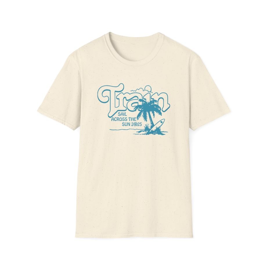 Train Sail Across the Sun 2025 Palm Tree unisex softstyle t-shirt