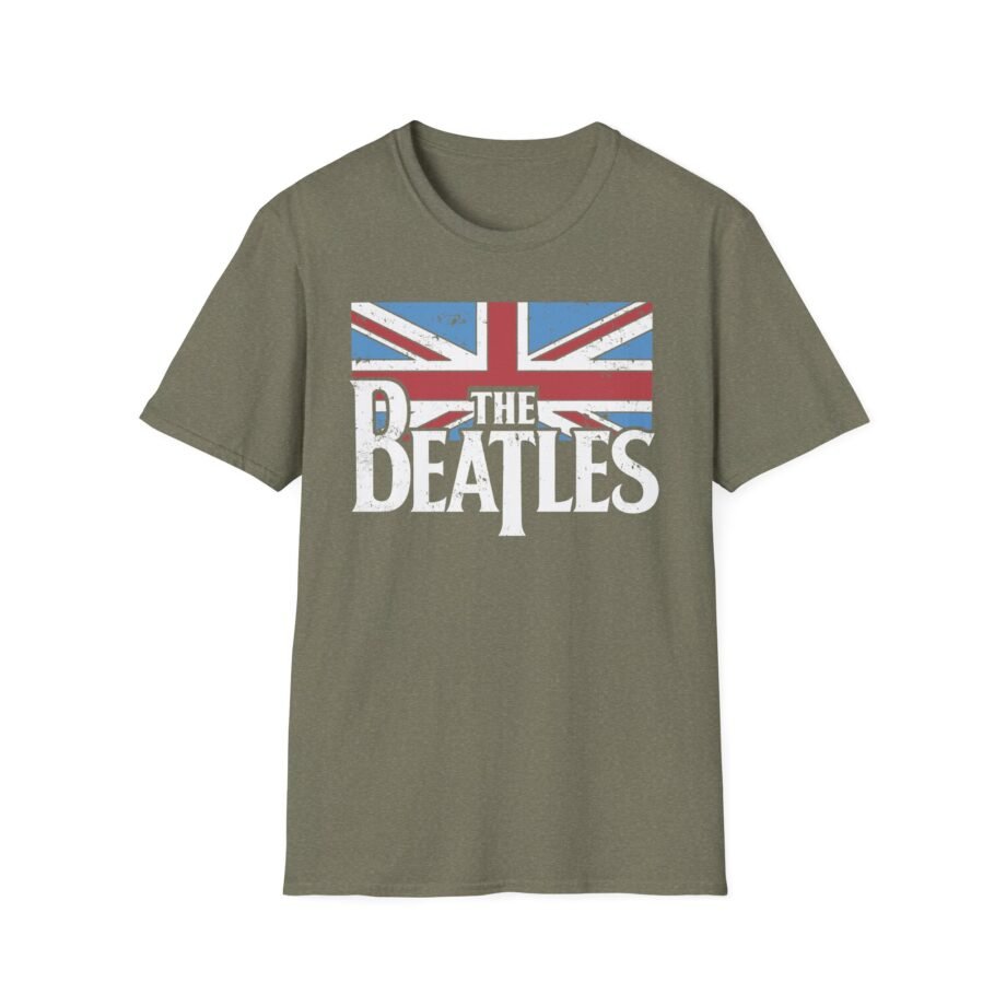 The Beatles Distressed British Flag Unisex Softstyle T-Shirt