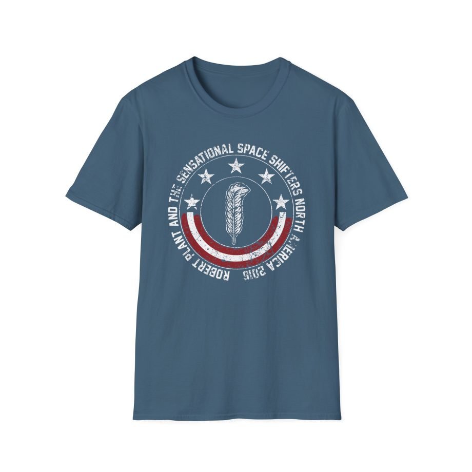 Robert Plant Patriotic Quill Itinerary Unisex Softstyle T-Shirt