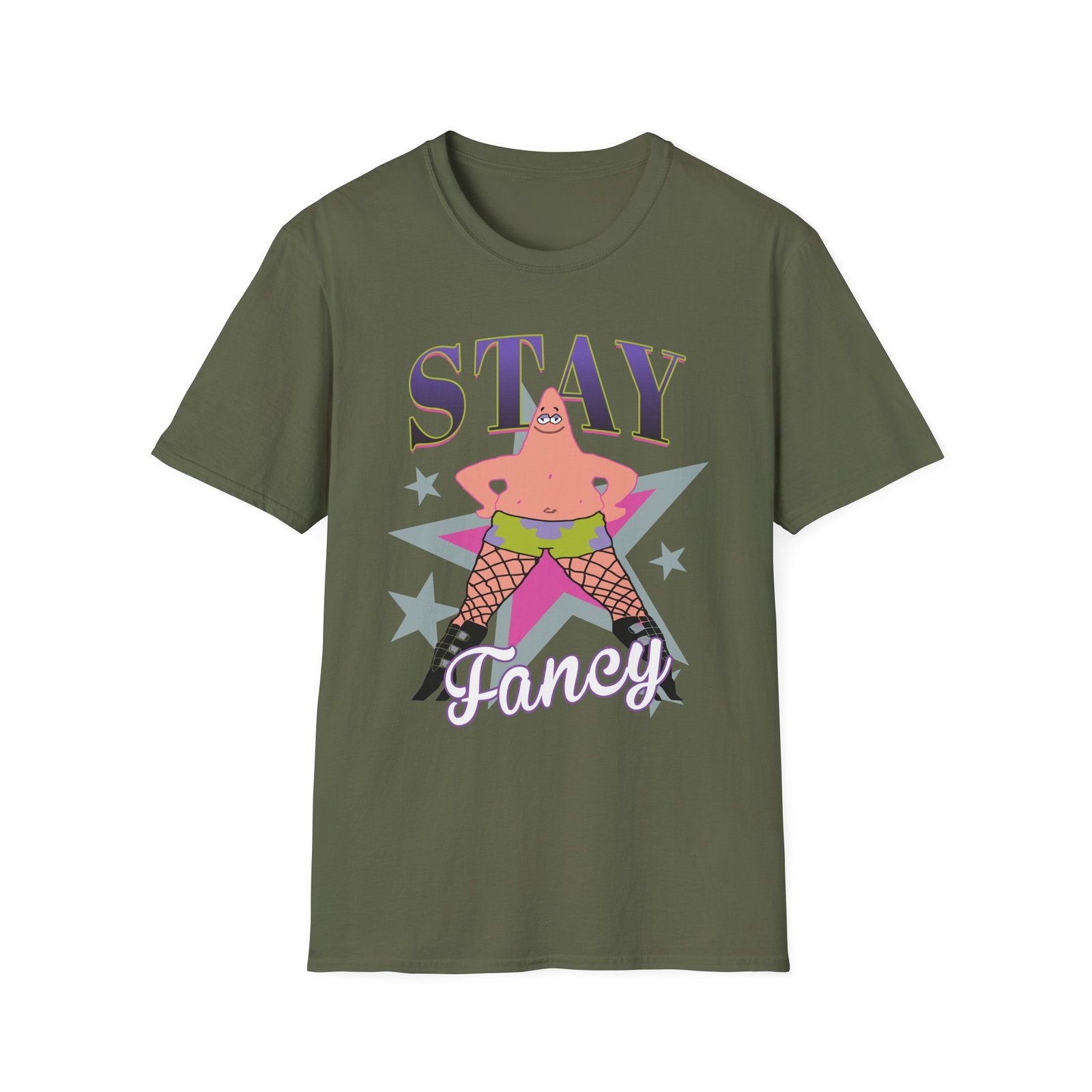 Spongebob Stay Fancy Unisex Softstyle T-Shirt