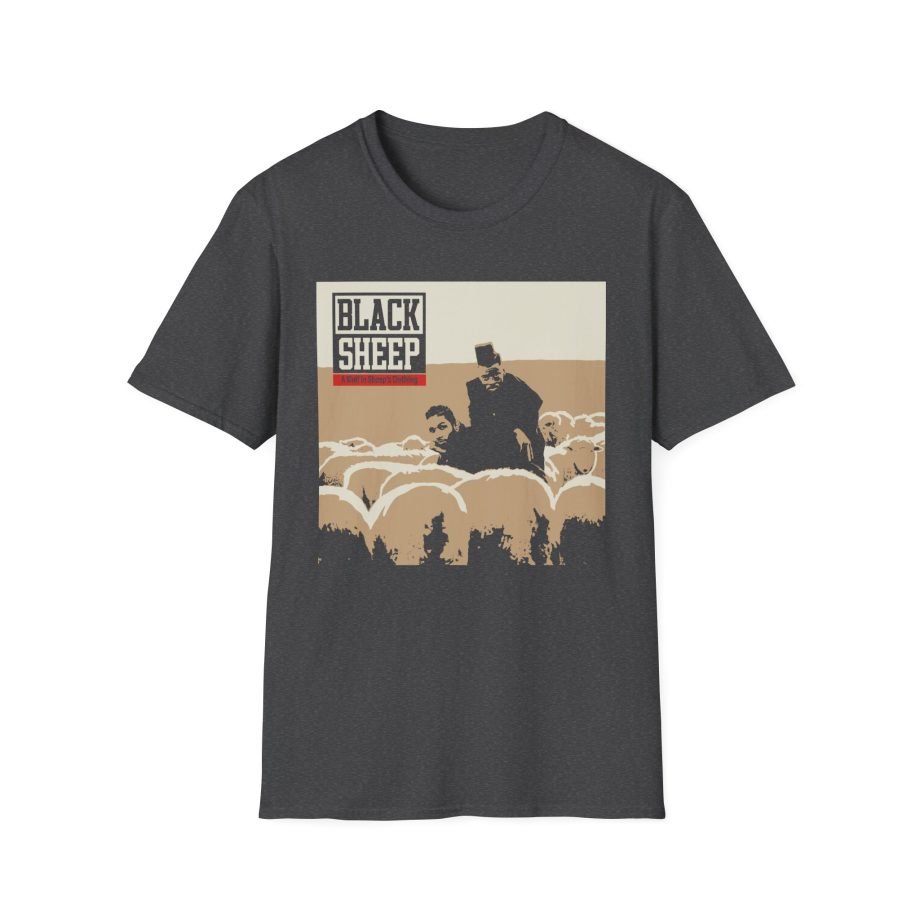 Black Sheep wolf Unisex Softstyle T-Shirt