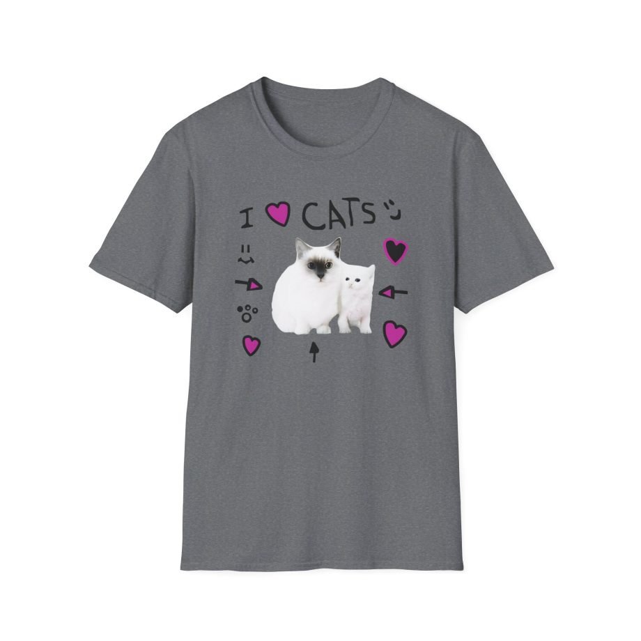 Denisdaily I Love Cats Unisex Softstyle T-Shirt