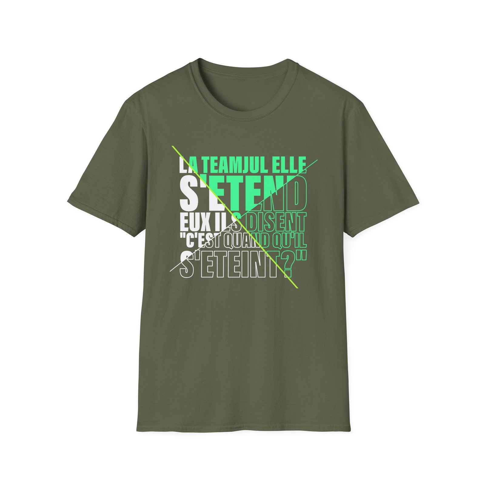 Jul C'est Quand Qu'il S'étein Unisex Softstyle T-Shirt