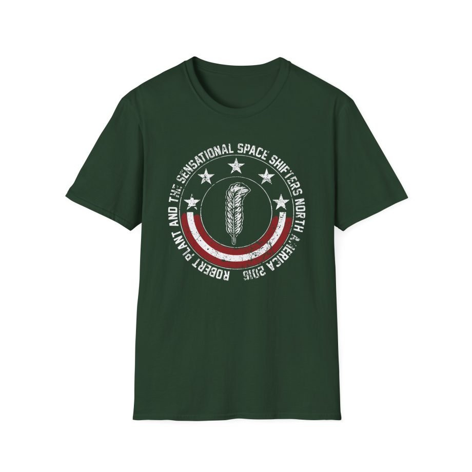 Robert Plant Patriotic Quill Itinerary Unisex Softstyle T-Shirt