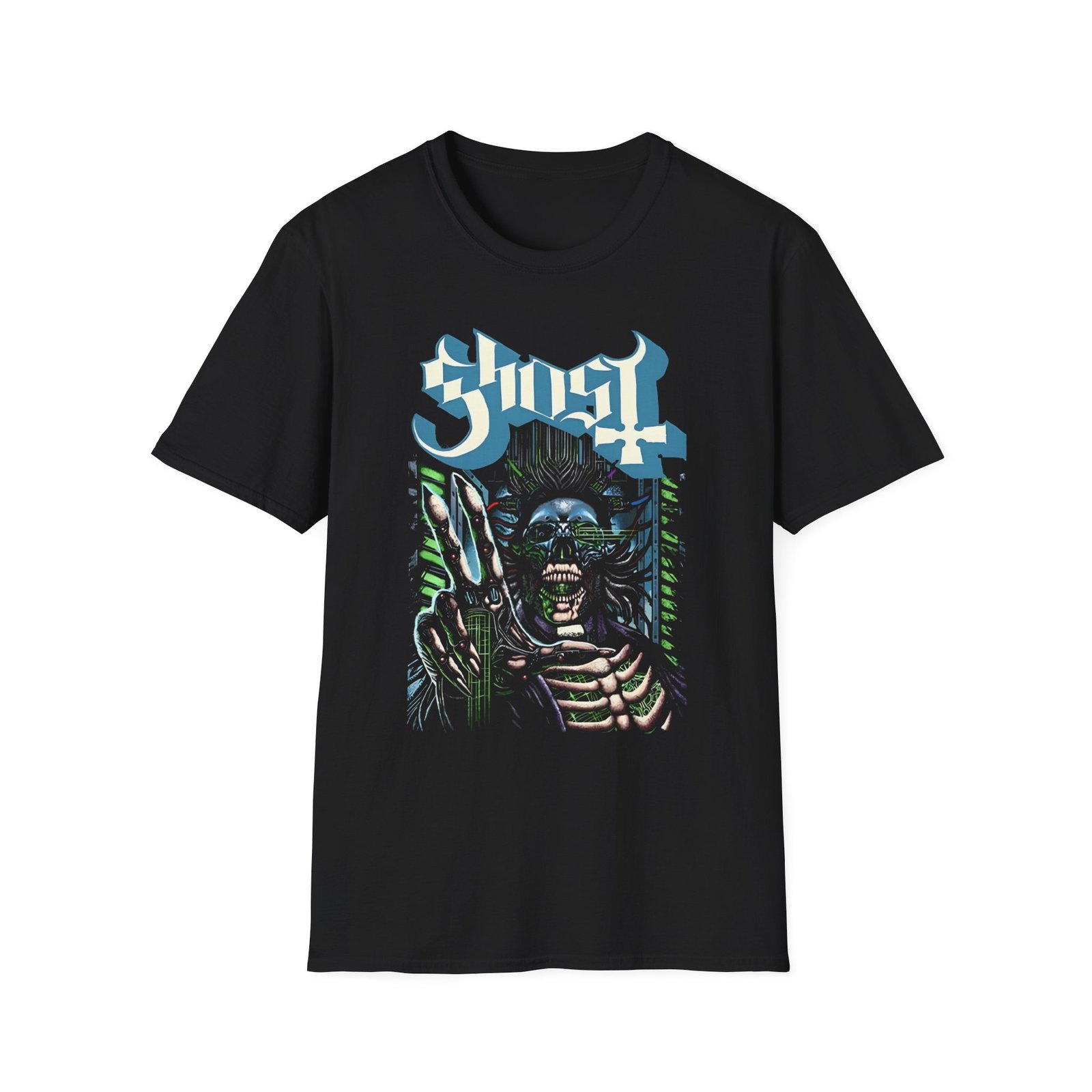 Ghost Band Cyborg Unisex Softstyle T-Shirt