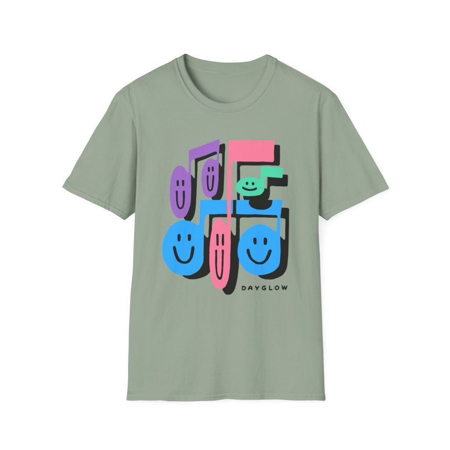 Dayglow Music Notes Unisex Softstyle T-Shirt