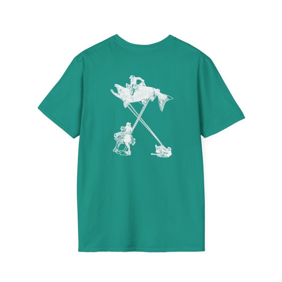 The Take Charcoal Salmon Rodeo Unisex Softstyle T-Shirt