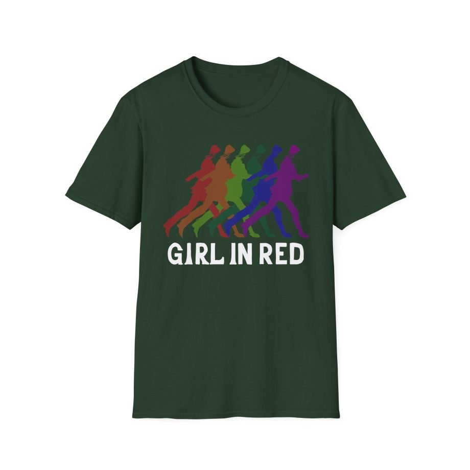 Girl in Red Rainbow Silhouette Unisex Softstyle T-Shirt