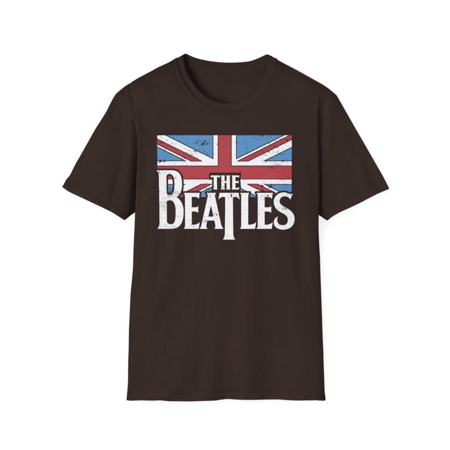 The Beatles Distressed British Flag Unisex Softstyle T-Shirt