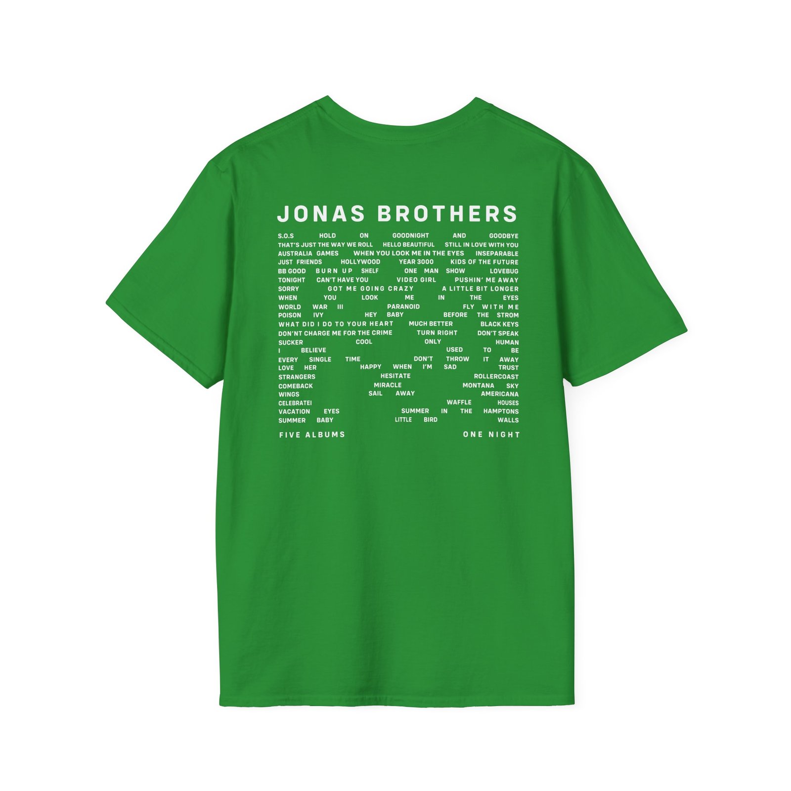 Jonas Brothers Tracklist Unisex Softstyle T-Shirt